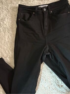 High waist wax jeans